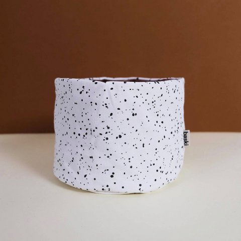 Plant Basket - Planter - Bio Cotton - Speckle Botanic Black