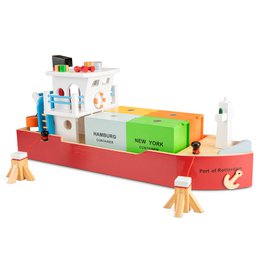 Container boat with 4 containers