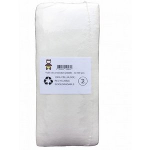 Set of 3 sachets of disposable protective veils, 13x30 cm