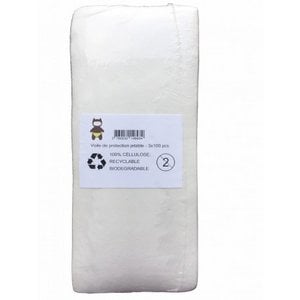 Set of 3 sachets of disposable protective veils, 13x30 cm