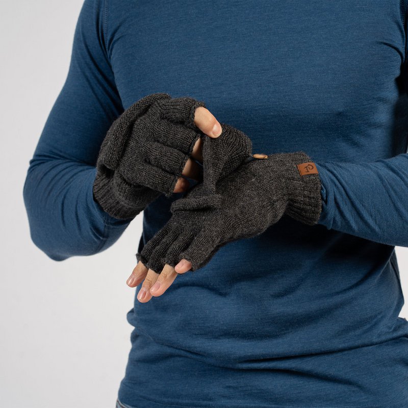 Men's Convertible Gloves Knitted Merino