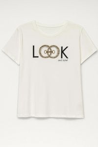 FLEXY T-SHIRT "LOOK" - 2 MATEN (S/M, L/XL) BLACK + WHITE