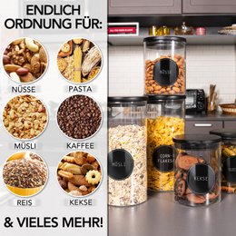 Opbevaringsbriller lavet af borosilikatglas med sort FSC®-certificeret fyrretræ låg
