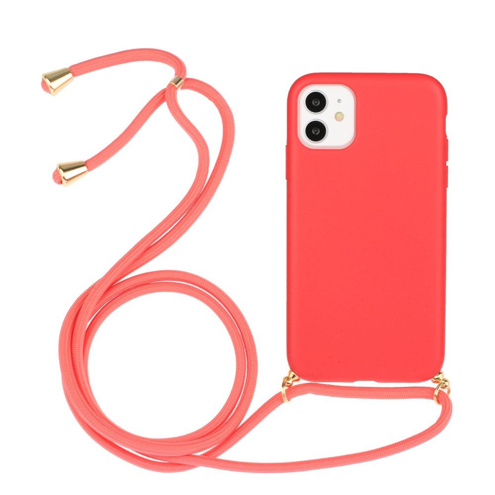 Lunso - Etui Backcover ze sznurkiem - iPhone 11 - Czerwone