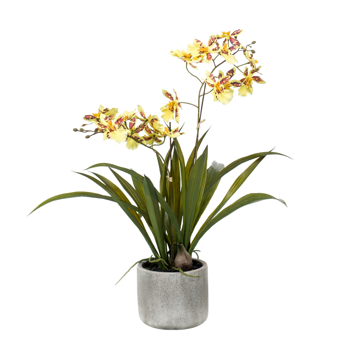 Plante artificielle - Orchidée - Jaune - 45cm