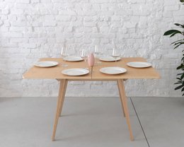 Envelope extendable small table natural ashwood