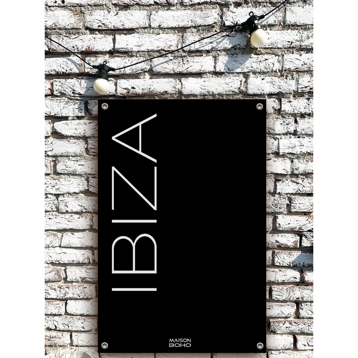 Outdoor Garden Poster | Ibiza | Black | 70x100cm