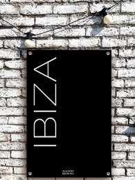 Póster de jardín al aire libre | Ibiza | Negro | 70x100cm