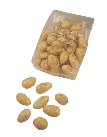 Witte chocolade-amandel stracciatella - 200 gram