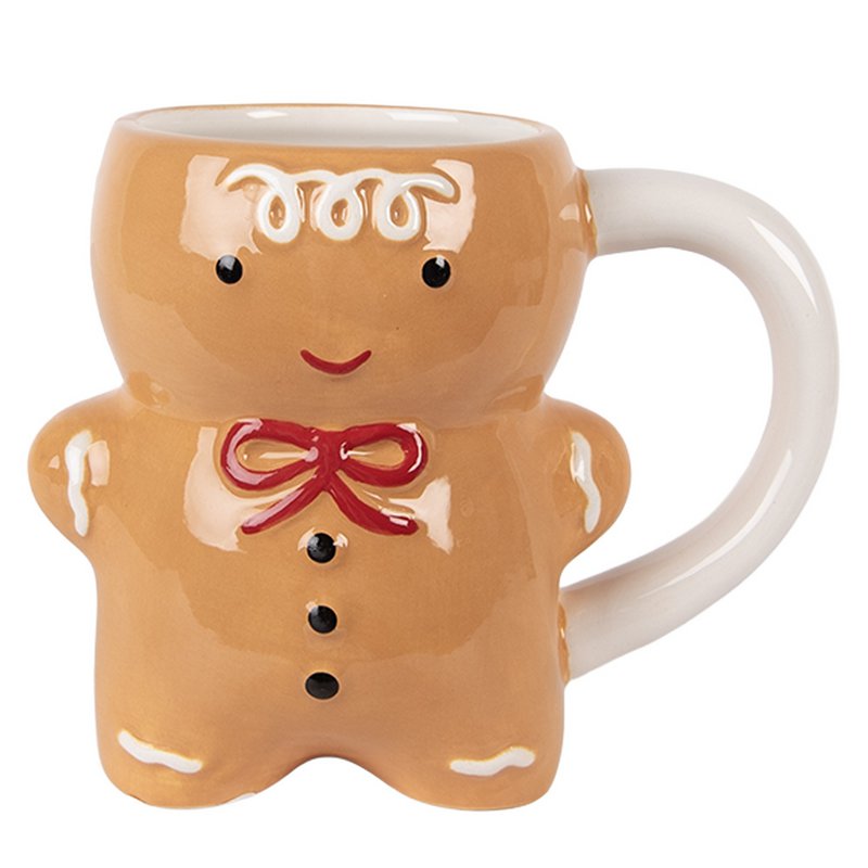 Mok Gingerbread man 300 ml Bruin Keramiek