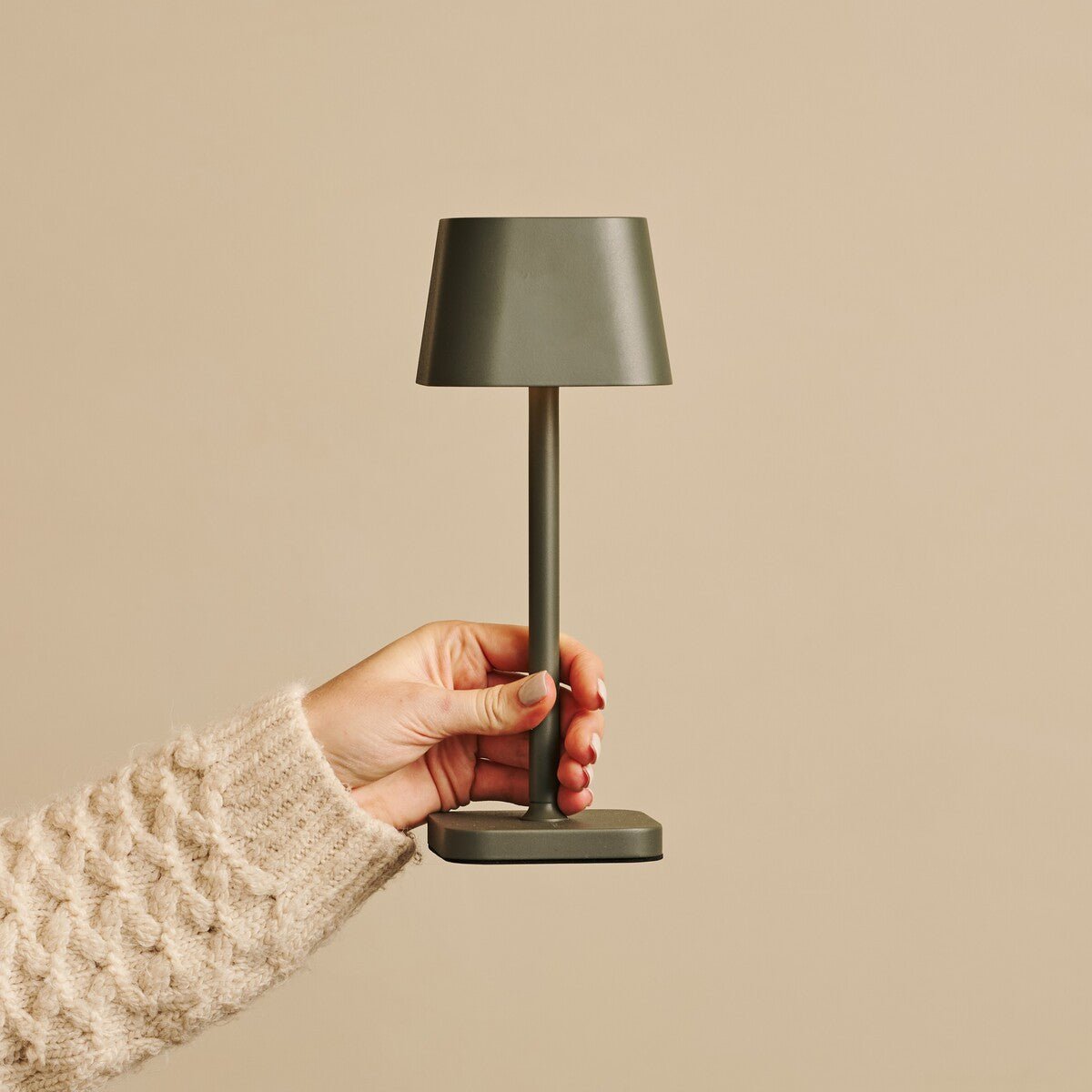 Ava Olive Green Rechargeable Table Lamp