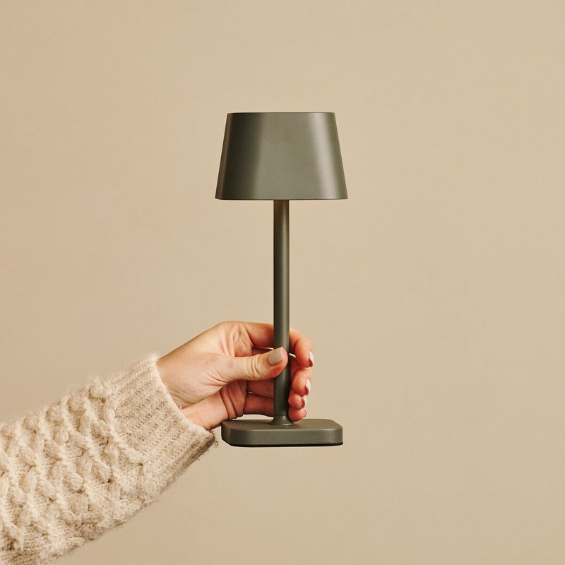 Ava Olive Green Rechargeable Table Lamp