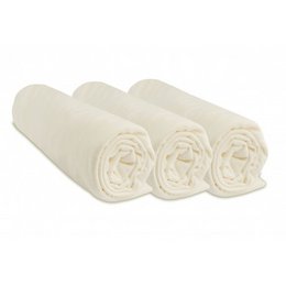 Set mit 3 Spannbetttüchern aus 100% Baumwolle - 60x120cm