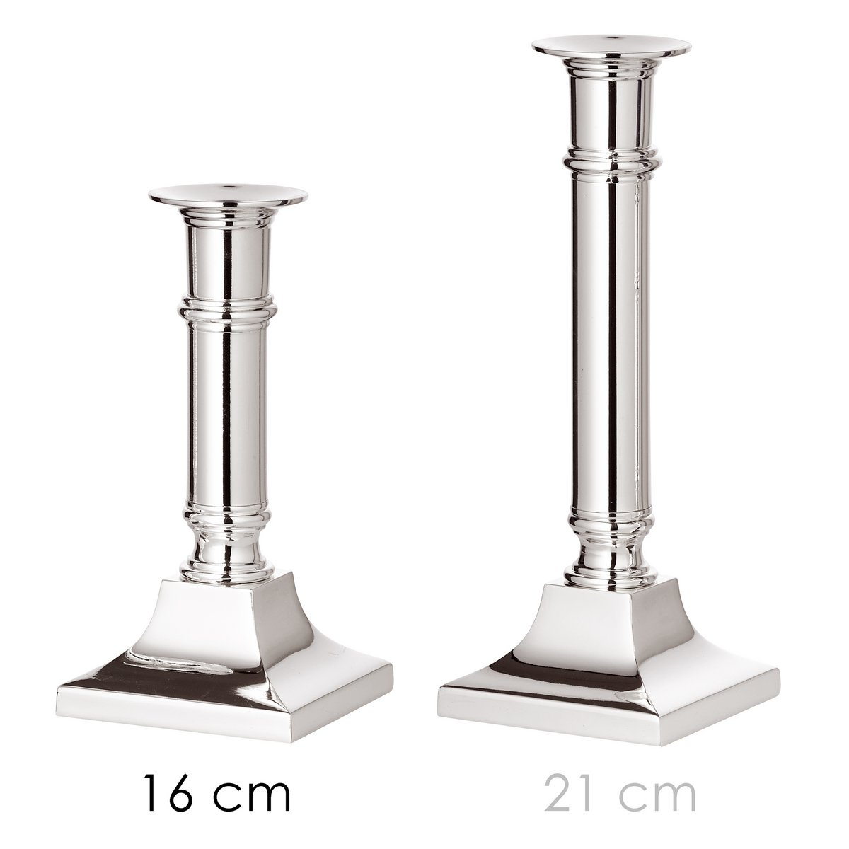 EDZARD świecznik Świecznik Kent, elegancki posrebrzany, odporny na matowienie, wysokość 16 cm