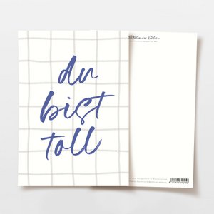 Postcard 'you are great' checkered