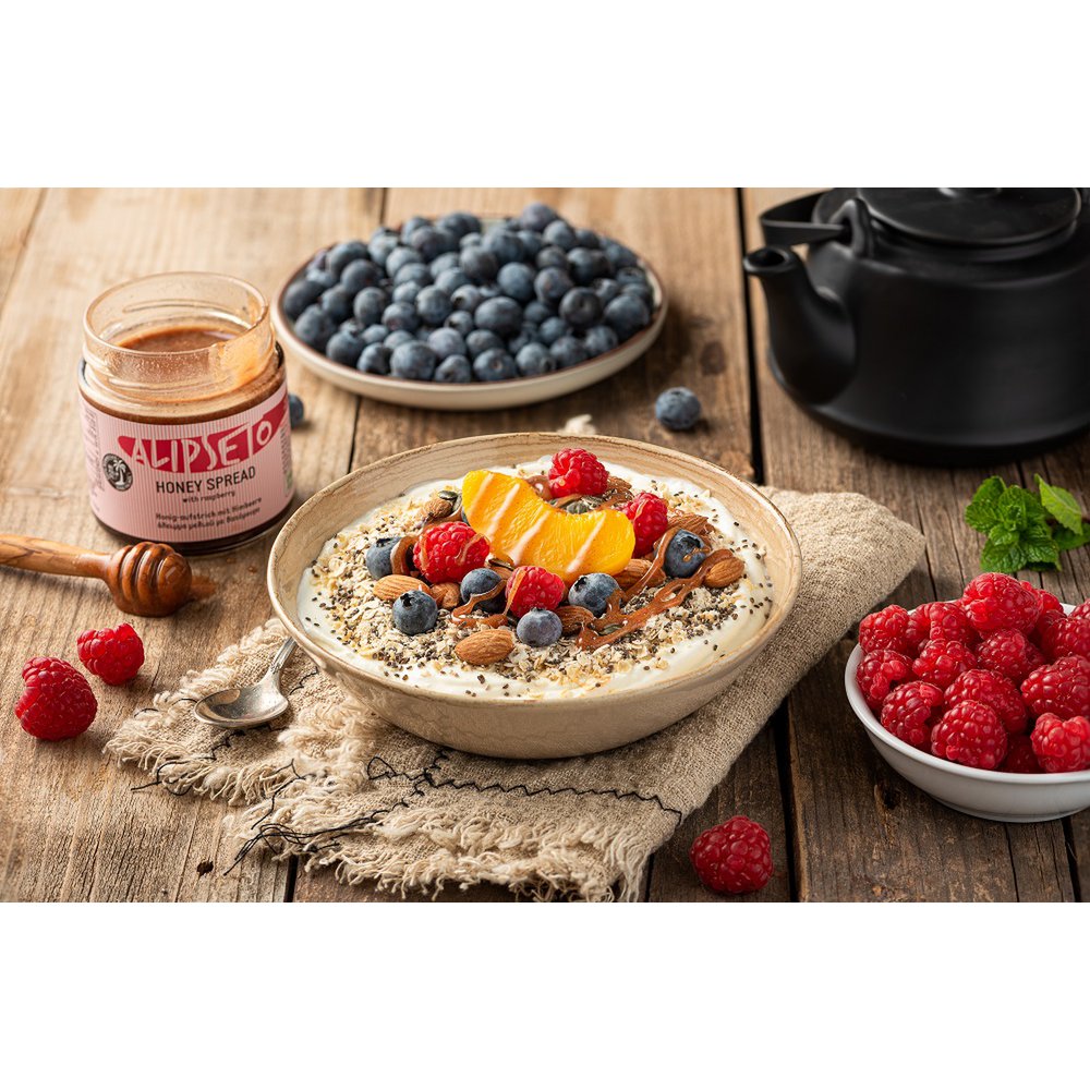 Honey spread with raspberry, 300g