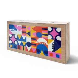 Biggdesign Happy Backgammon-Set | Magnetverschluss, kratzfeste Oberfläche