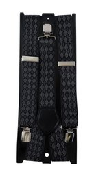 Suspenders total length 95 cm, black/white/gray