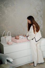 Coperchio di pad che cambia il pannolino Tisu, Gingham rosa