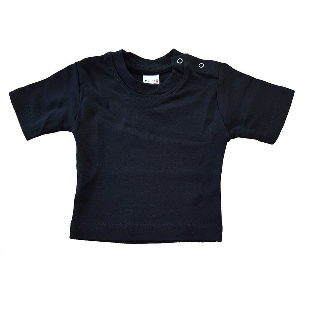 Camiseta bebé manga corta negra