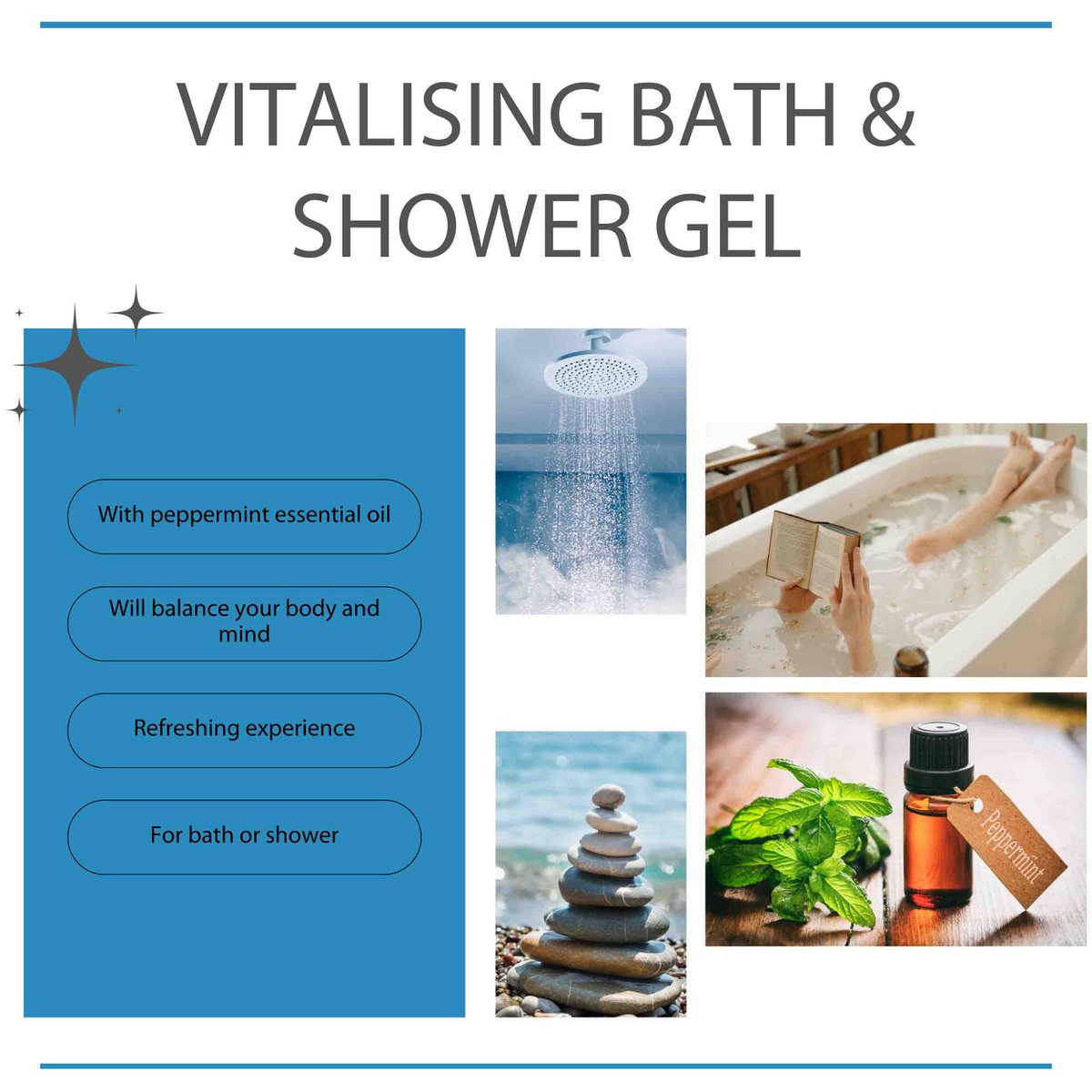 Camille Cosmetics | Vitaliserende bad & shower gel - badolie - 125ml