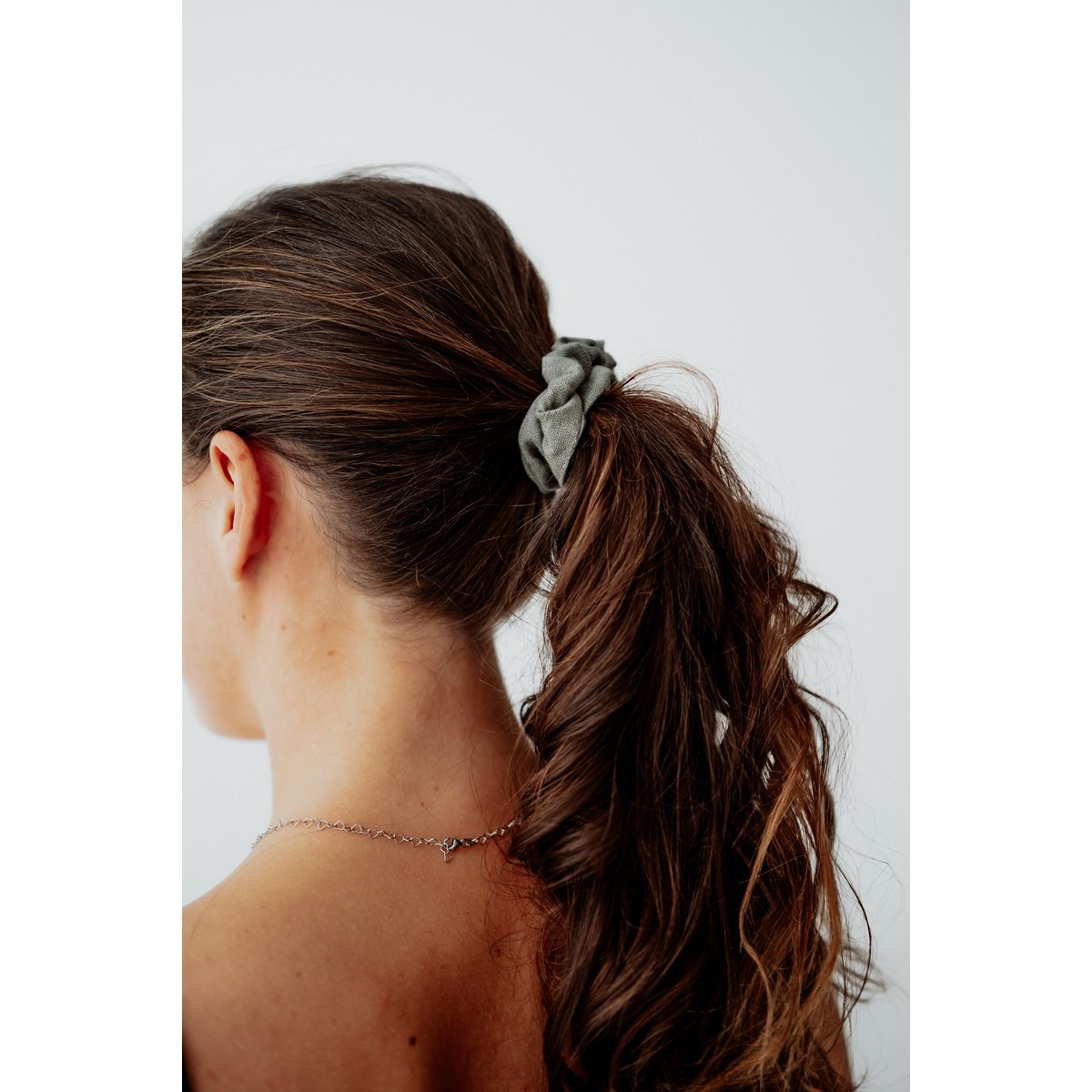 Scrunchies elastici in lino senza plastica natalizi - Elastici per capelli in lino