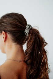 Scrunchies elastici in lino senza plastica natalizi - Elastici per capelli in lino