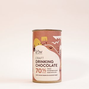 70% enkele oorsprong pure drink chocolade, cacao -bonen tot beker.