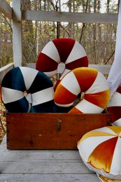 Patchworkkussen 'Gouden Lollipop'