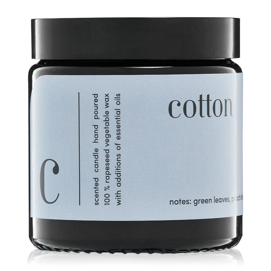 Świeca zapachowa "Cotton" 100% naturalny wosk rzepakowy 120g