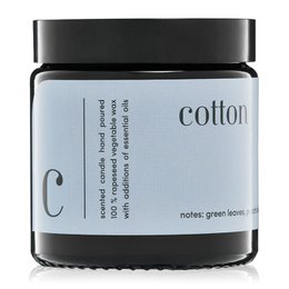 "Bomuld" duftlys 100% naturlig rapsvoks 120g