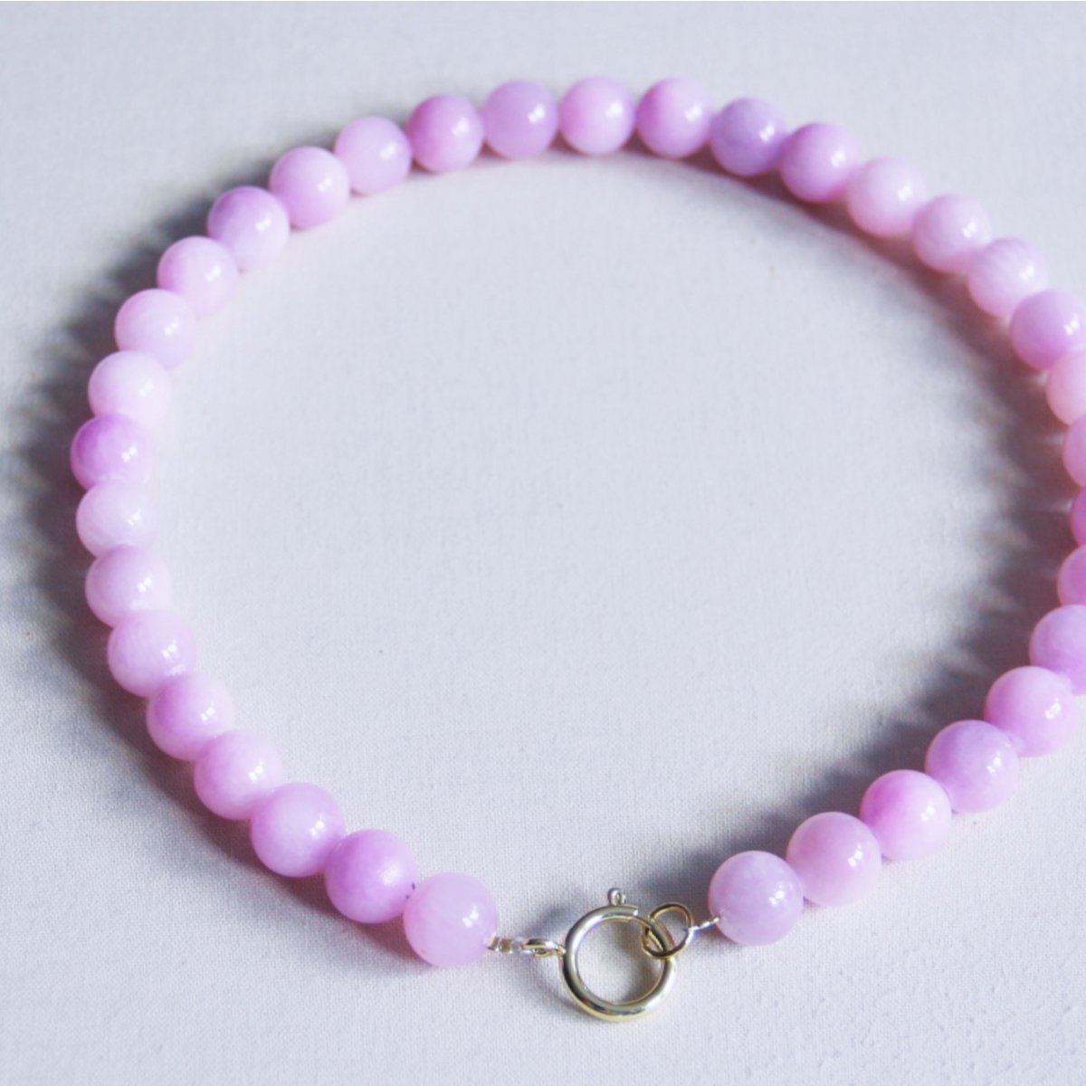 Natursten perlehalskæde XL - Lilac