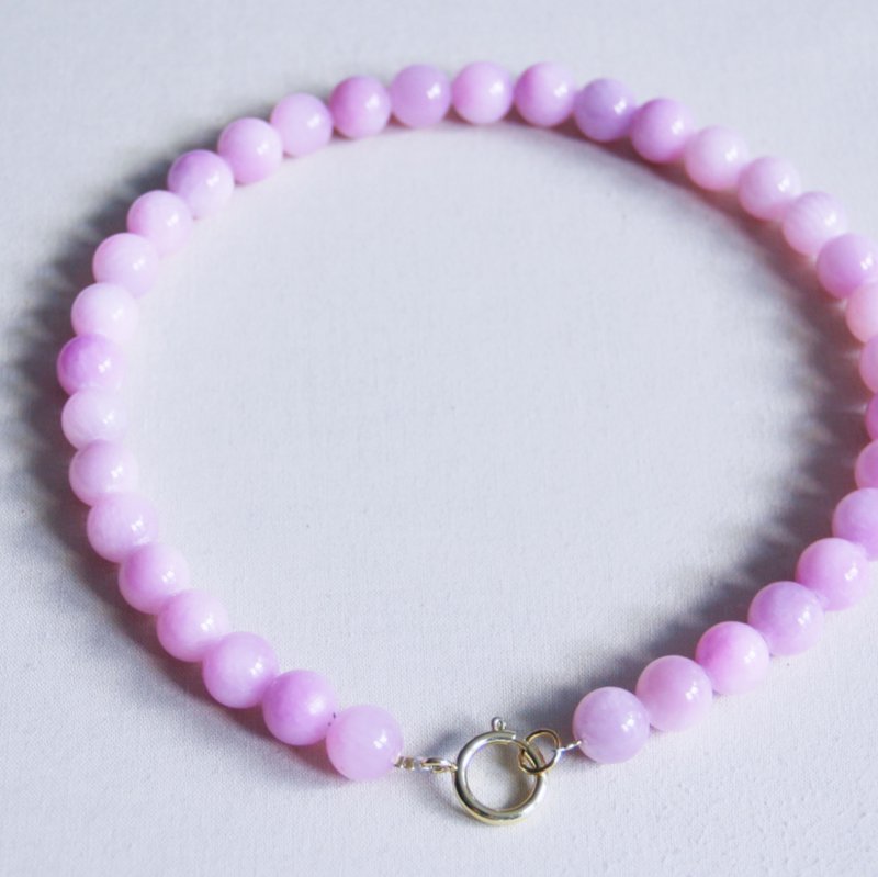 Natursten perlehalskæde XL - Lilac