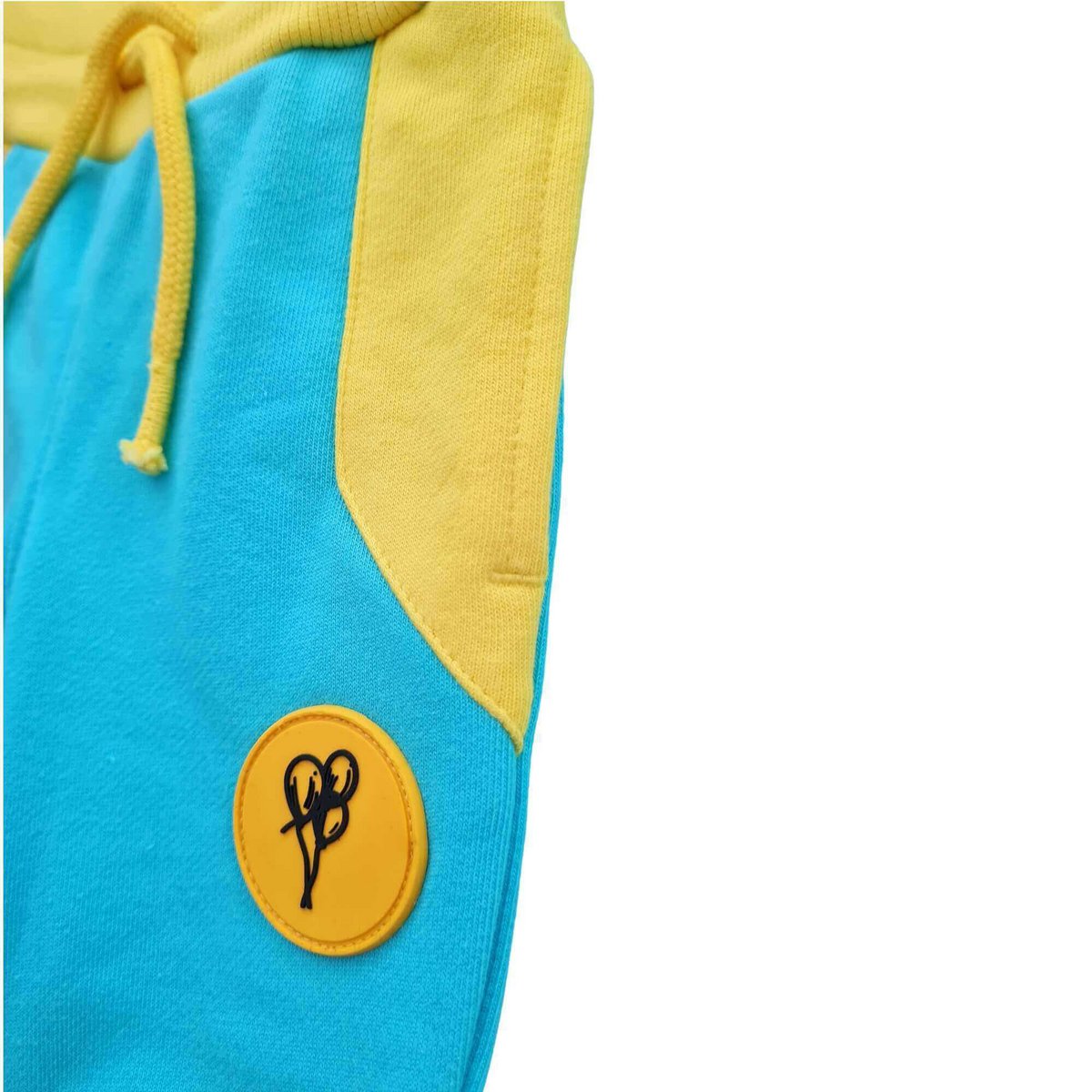 Bio Baby Softbundhose für Jungen Jogginghose, Gelb-Blau