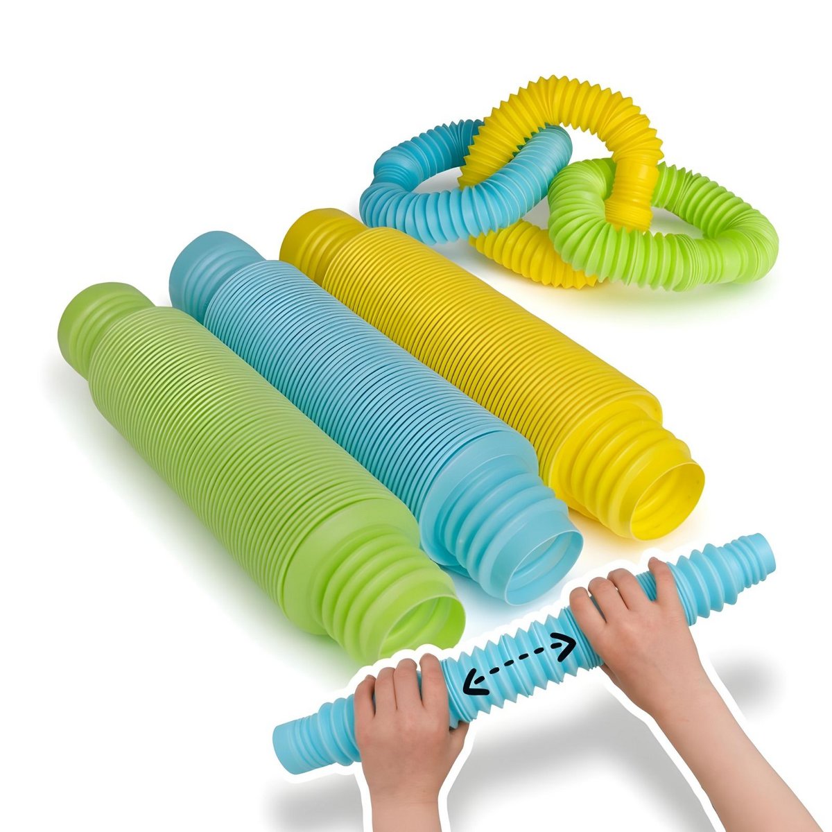 Flexi Tubes, set van 3 stretchtubes, Ø 4,5 cm