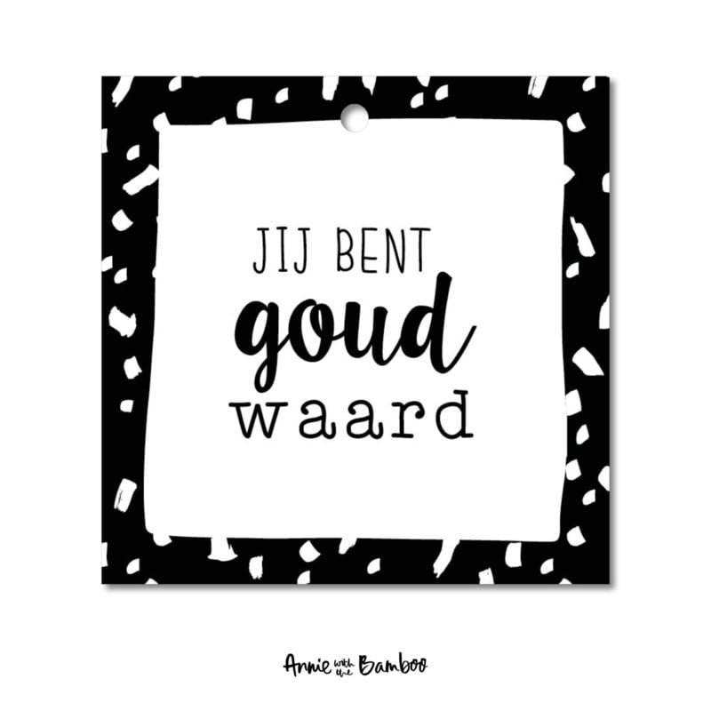 Geschenkanhänger - Du bist Gold wert