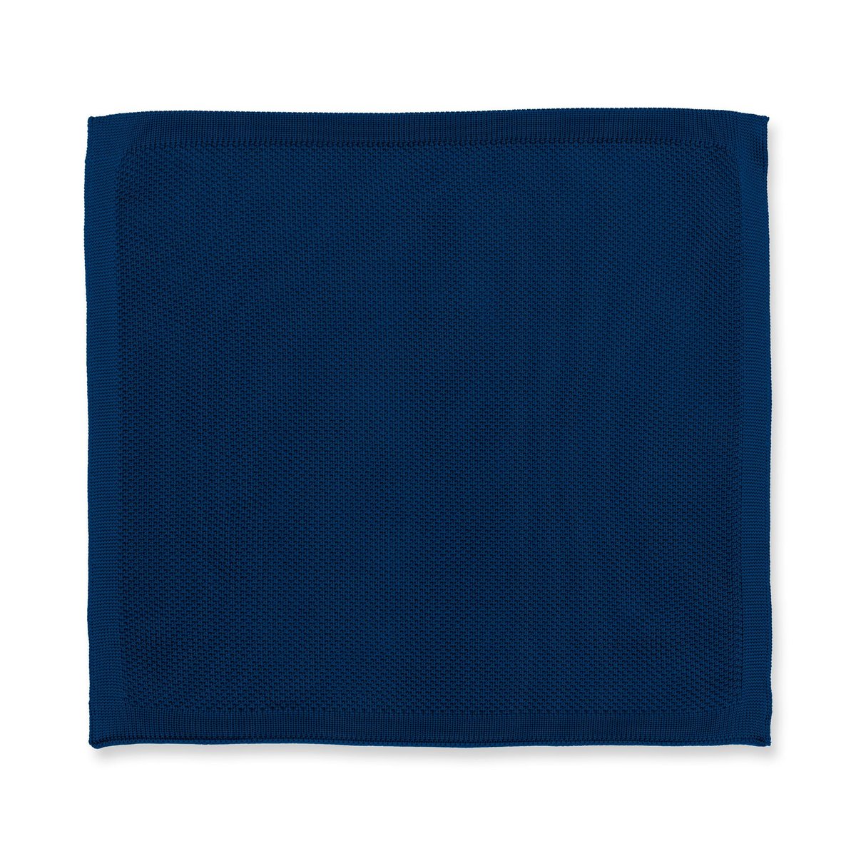 Midnight blue knitted tie and pocket square set