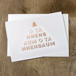 Greeting card O Christmas tree (envelope in white)