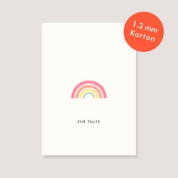 Postcard natural cardboard - "Rainbow - For Baptism"