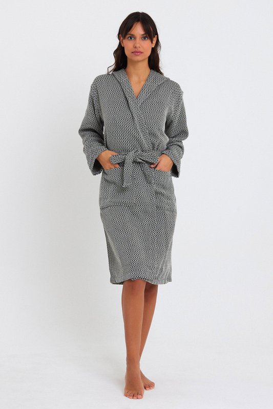 Crystal Bathrobe -Black