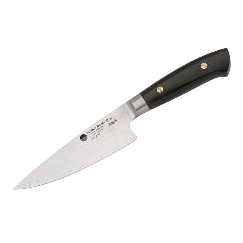 Couteau de chef KATAHIRO KUBOTA Sense 6 pouces en damas et manche en ébène