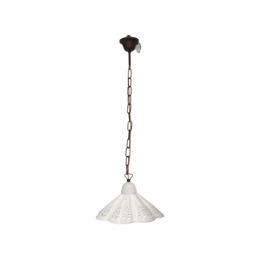 Perforated ceramic handkerchief chandelier d 30 cm with chain