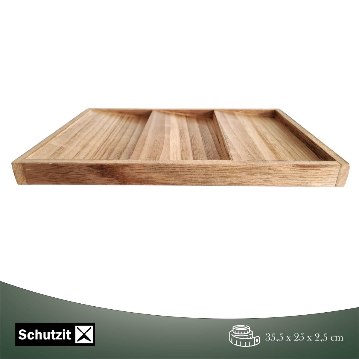 Schutzit - Szuflada na przyprawy - Drewno - Organizer szuflady - Stojak na przyprawy Szuflada kuchenna - 3 warstwy