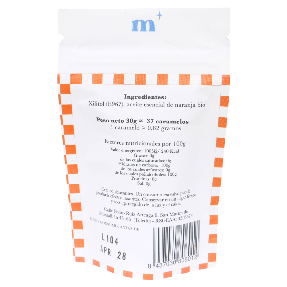 Minttu 100% Xylitol Mints - Orange 30g : Impulse Checkout-produkt til detailhandel