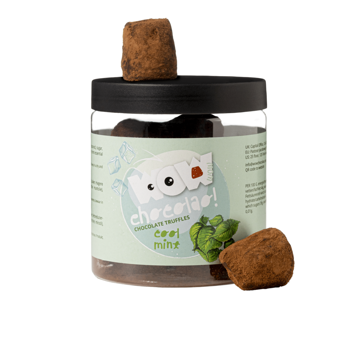 Minzschokoladentrüffel Geschenkglas 130g | Erfrischende Minzschokolade
