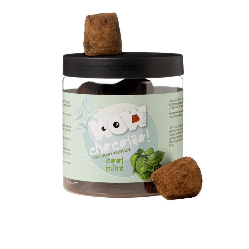 Minzschokoladentrüffel Geschenkglas 130g | Erfrischende Minzschokolade