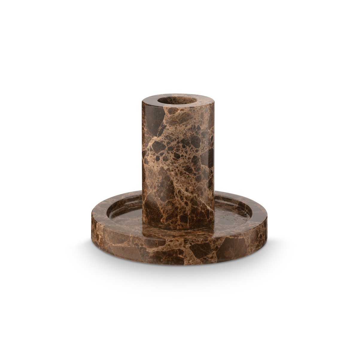 Candle Holder Marble Brown 10.2x7.9cm