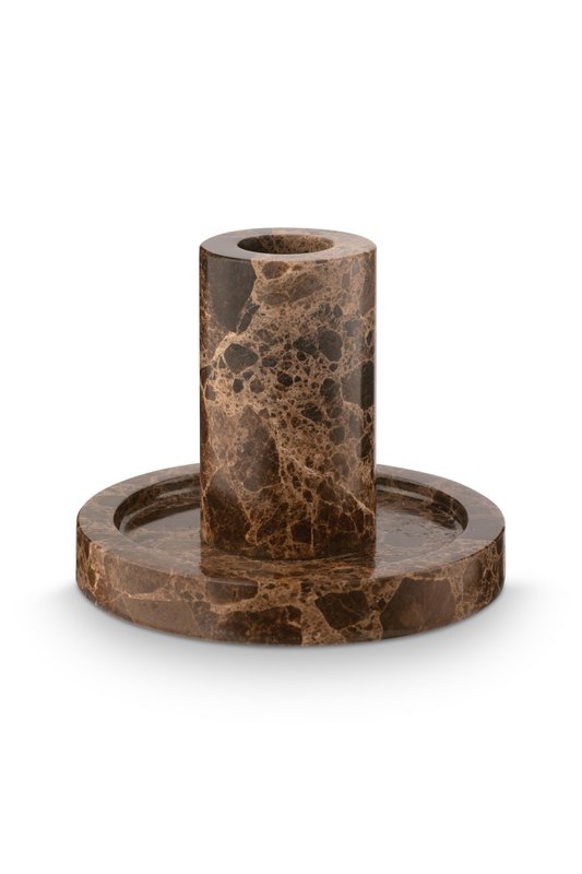 Candle Holder Marble Brown 10.2x7.9cm