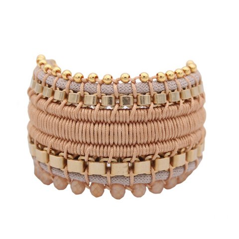 PURACÉ beige en gouden chunky armband