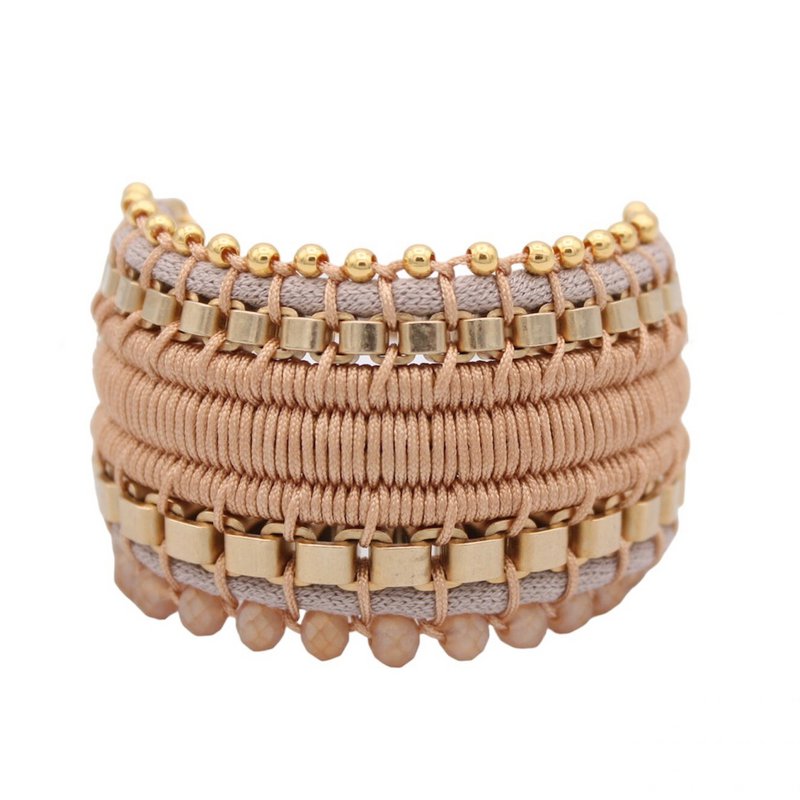 PURACÉ beige en gouden chunky armband